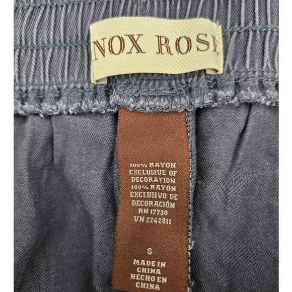 🆓 FREE Knox Rose Blue Soft Pull On Shorts Raw Hem Elastic Waist sz Small Summer - Picture 3 of 4